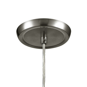 Atlas Gemstone 6'' Wide Handcrafted Glass Pendant Light - Artisanal Satin Nickel Fixture for Unique Spaces CL12258-MU