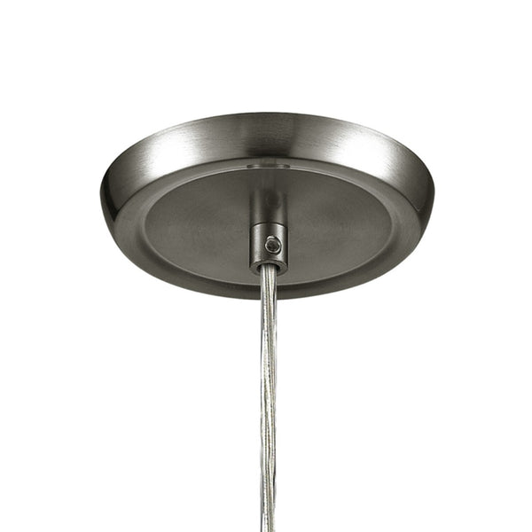 Atlas Gemstone 6'' Wide Handcrafted Glass Pendant Light - Artisanal Satin Nickel Fixture for Unique Spaces CL12258-MU