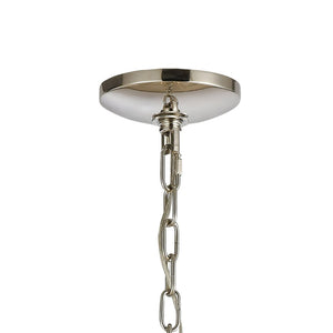 Atlas Geosphere Chandelier - Contemporary 3-Light Fixture with Geometric Design & Luxurious Gold Accents Polished Nickel 27'' CL12261-NK