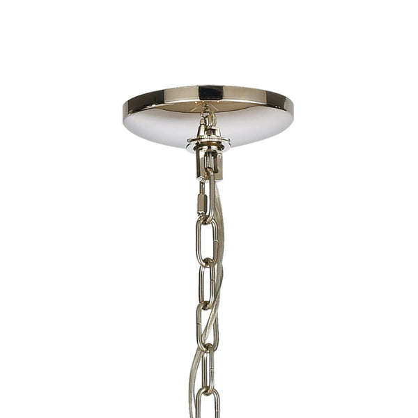 Atlas Geosphere Chandelier - Contemporary 3-Light Fixture with Geometric Design & Luxurious Gold Accents Polished Nickel 36'' CL12262-NK