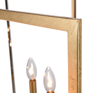 Atlas Geosphere Chandelier - Contemporary 3-Light Fixture with Geometric Design & Luxurious Gold Accents Polished Nickel 46'' CL12263-NK
