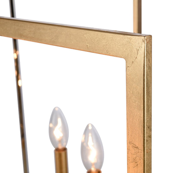 Atlas Geosphere Chandelier - Contemporary 3-Light Fixture with Geometric Design & Luxurious Gold Accents Polished Nickel 46'' CL12263-NK
