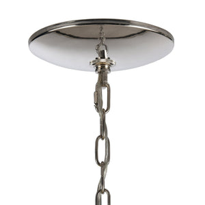 Atlas Geosphere Chandelier - Contemporary 3-Light Fixture with Geometric Design & Luxurious Gold Accents Polished Nickel 46'' CL12263-NK