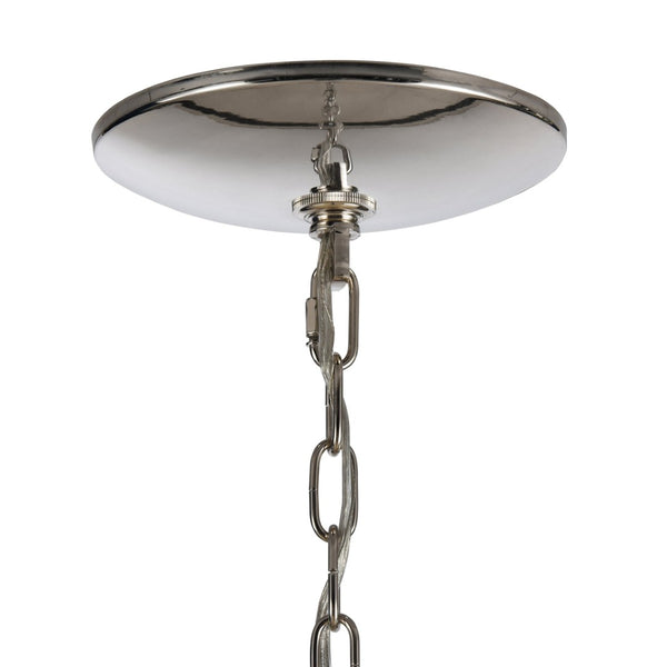 Atlas Geosphere Chandelier - Contemporary 3-Light Fixture with Geometric Design & Luxurious Gold Accents Polished Nickel 46'' CL12263-NK