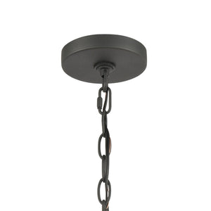 Atlas Geringer 12-Light Chandelier - Modern Beechwood and Brass Fixture for Dining and Living Spaces Charcoal 25'' CL12266-BK