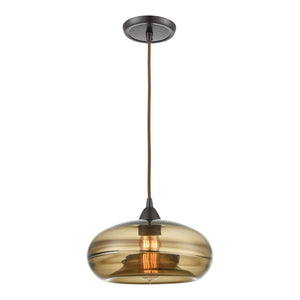 Atlas Hazelton 11'' Wide 1-Light Pendant - Stylish Oil Rubbed Bronze Fixture for Modern & Rustic Spaces CL12288-BZ