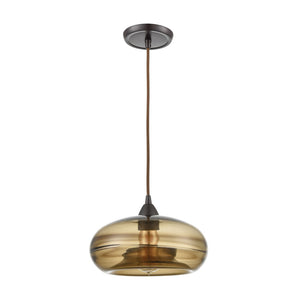 Atlas Hazelton 11'' Wide 1-Light Pendant - Stylish Oil Rubbed Bronze Fixture for Modern & Rustic Spaces CL12288-BZ