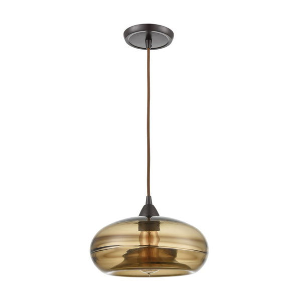 Atlas Hazelton 11'' Wide 1-Light Pendant - Stylish Oil Rubbed Bronze Fixture for Modern & Rustic Spaces CL12288-BZ