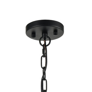 Atlas Heathrow 5-Light Chandelier – Elegant Curved Design with Satin Brass Accents for Modern Spaces Matte Black 20'' CL12290-BK