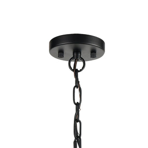 Atlas Heathrow 5-Light Chandelier – Elegant Curved Design with Satin Brass Accents for Modern Spaces Matte Black 28'' CL12291-BK
