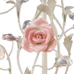 Atlas Heritage Timeless 3-Light Chandelier with Intricate Floral Detailing and Crystal Accents for Elegance Cream 22'' CL12294-CR