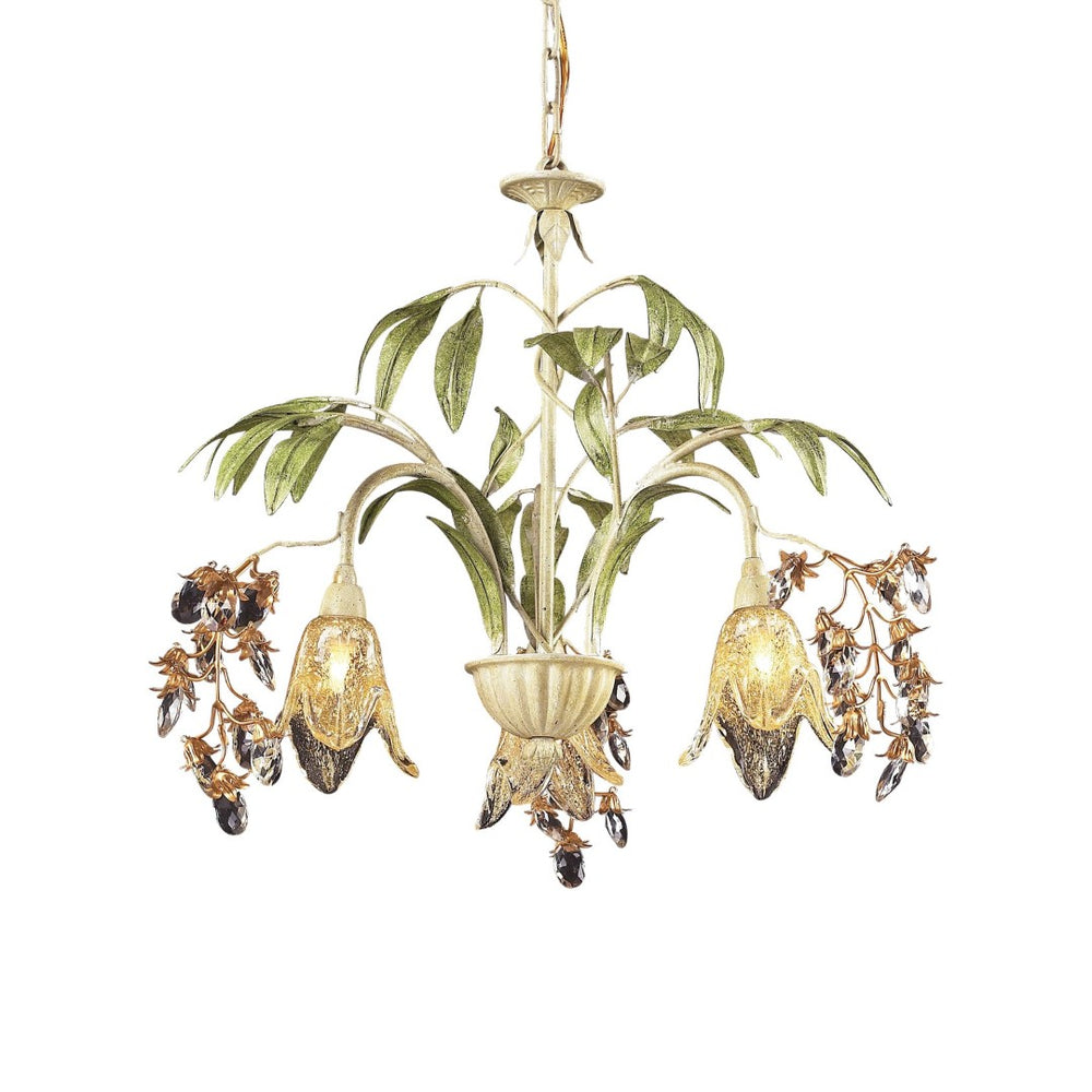 Atlas Huarco 23'' Wide 3-Light Chandelier – Elegant Sage Green Fixture for Dining Rooms & Living Spaces CL12297-GN