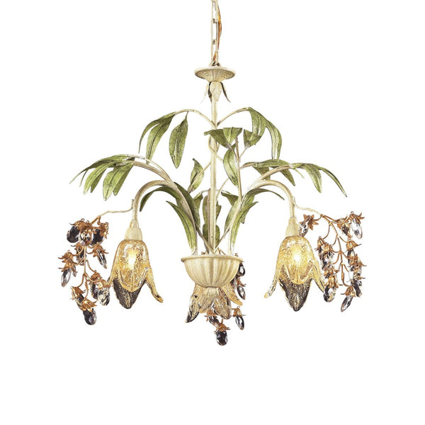 Atlas Huarco 23'' Wide 3-Light Chandelier – Elegant Sage Green Fixture for Dining Rooms & Living Spaces CL12297-GN