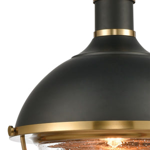 Atlas Jenna 16" Wide Matte Black Pendant Light - Modern Industrial Design with Frosted Glass Diffuser CL12304-BK