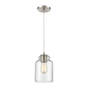 Atlas Josie 6'' Wide Modern 1-Light Mini Pendant in Satin Nickel - Perfect for Kitchen & Dining Spaces! CL12306-NK