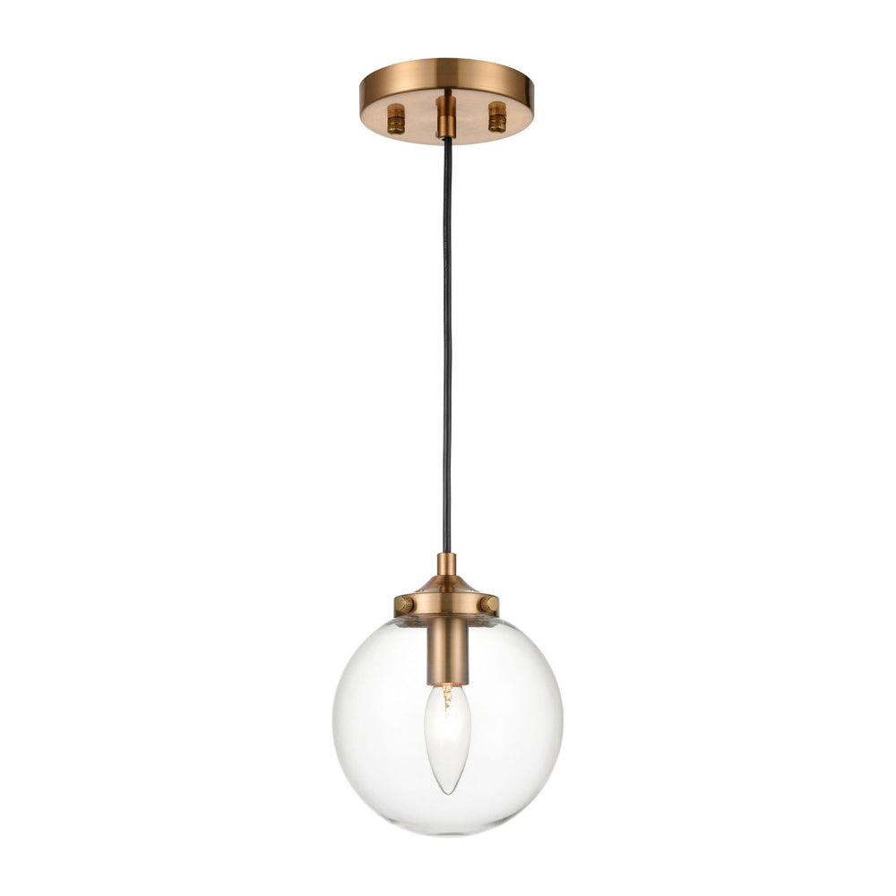 Atlas Kendall 6'' Wide Midcentury Modern Pendant Light – Sculptural Design for Stylish Home Illumination CL12308-BS
