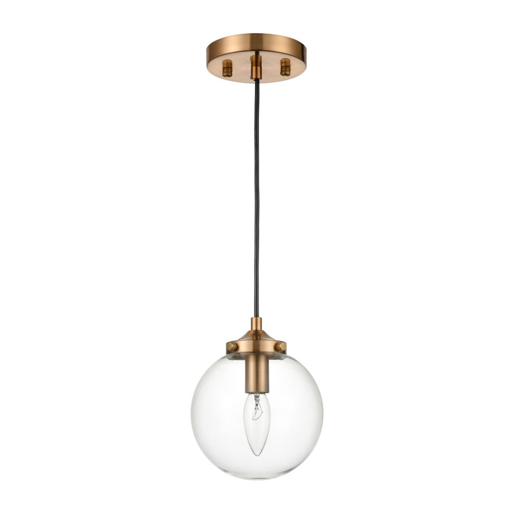 Atlas Kendall 6'' Wide Midcentury Modern Pendant Light – Sculptural Design for Stylish Home Illumination CL12308-BS