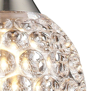 Atlas Kersey 5" Wide 1-Light Pendant - Elegant Satin Nickel with Crystal Shade for Modern Spaces CL12310-NK