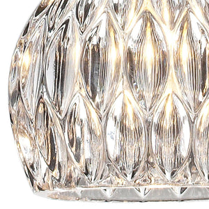 Atlas Kersey 5'' Wide Crystal Pendant Light - Satin Nickel Finish, Modern Elegance for Any Room CL12311-NK