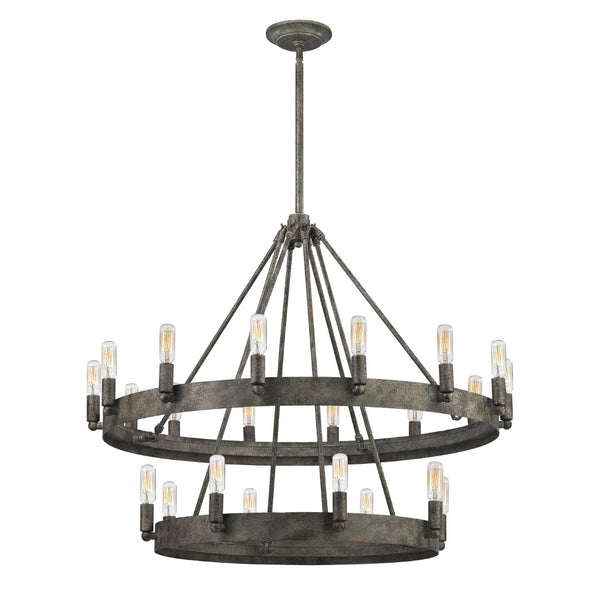 Atlas Lewisburg 32'' Wide 22-Light Chandelier – Mediterranean Elegance in Malted Rust for Timeless Style CL12314-GY