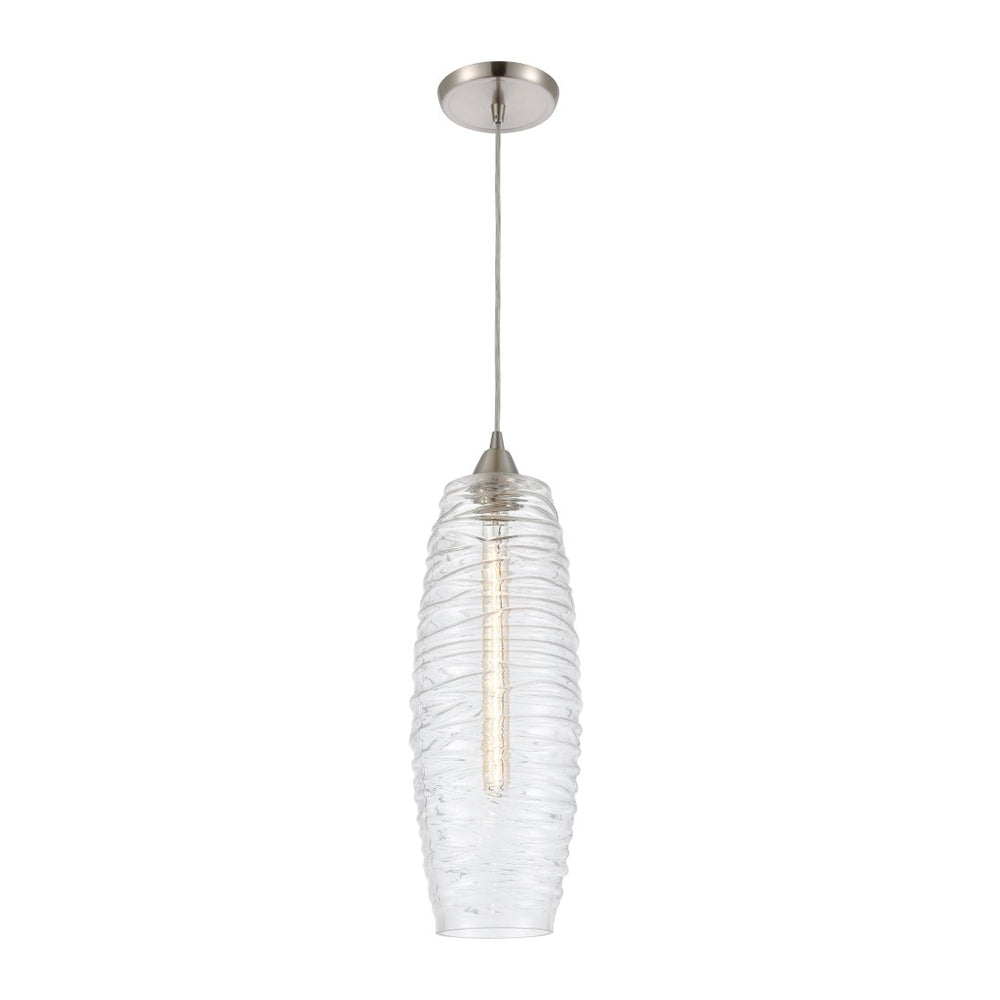 Atlas Liz 6'' Wide 1-Light Mini Pendant - Sleek Satin Nickel Design for Modern Kitchens & Dining Spaces CL12321-NK