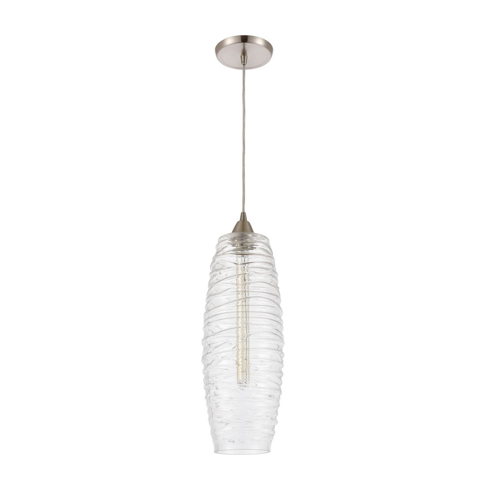 Atlas Liz 6'' Wide 1-Light Mini Pendant - Sleek Satin Nickel Design for Modern Kitchens & Dining Spaces CL12321-NK