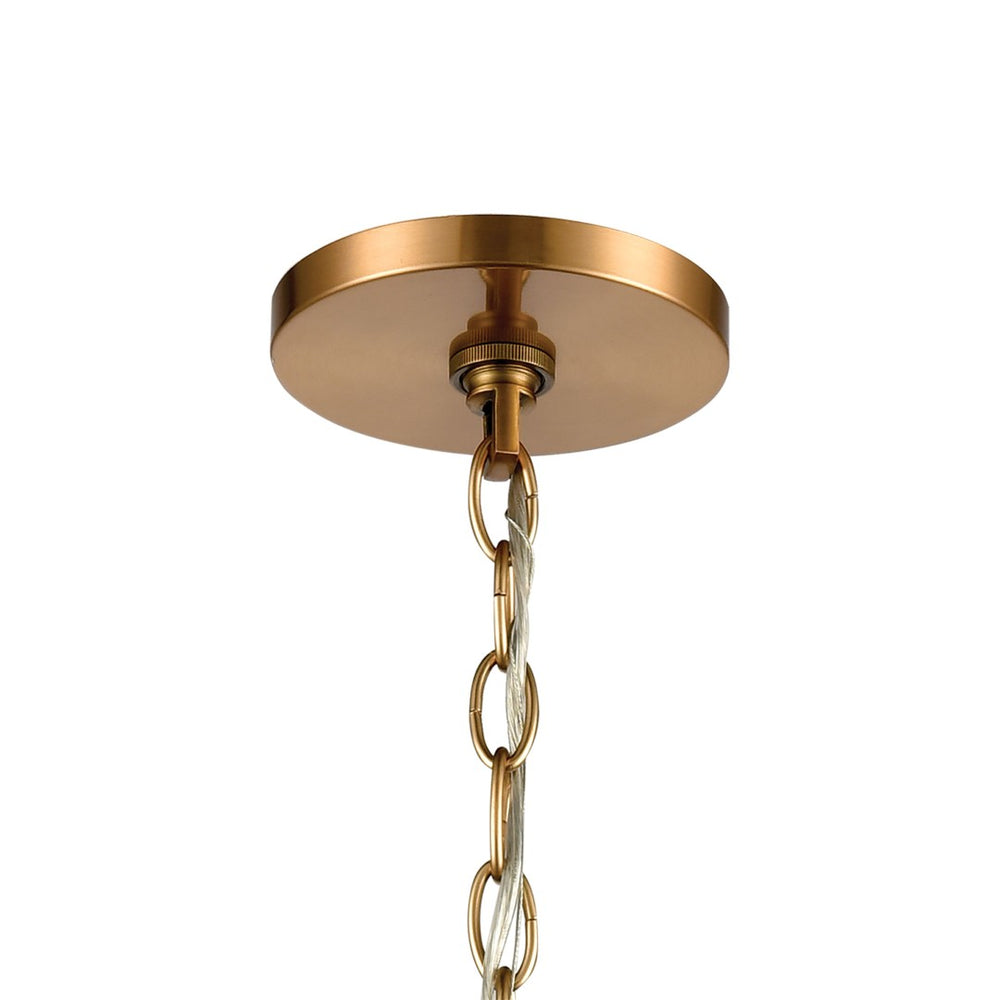 Atlas Lola 11" Wide Contemporary Pendant Light - Satin Brass & Clear Glass Shade for Elegant Spaces CL12322-BS