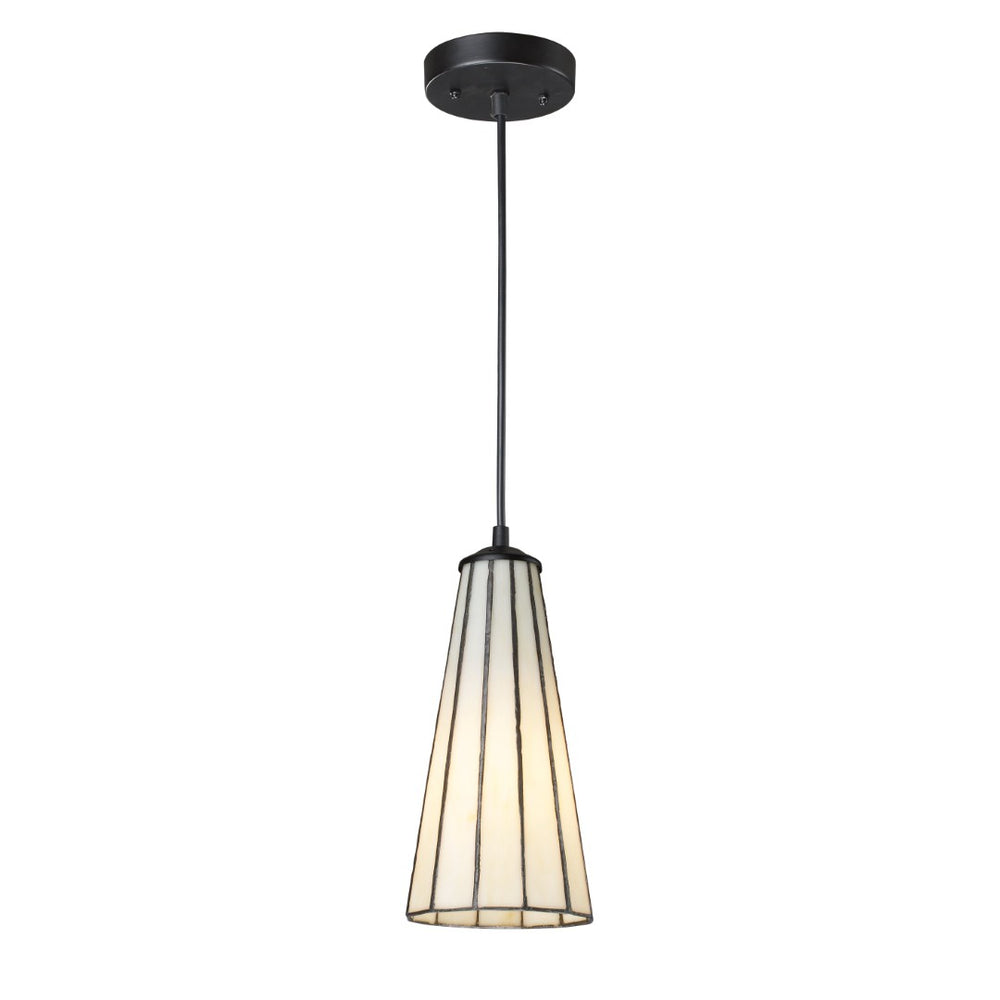 Atlas Lumino 5'' Wide 1-Light Mini Pendant - Handcrafted Comet White Glass for Modern Elegance Indoors CL12325-WH