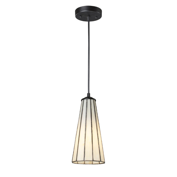 Atlas Lumino 5'' Wide 1-Light Mini Pendant - Handcrafted Comet White Glass for Modern Elegance Indoors CL12325-WH