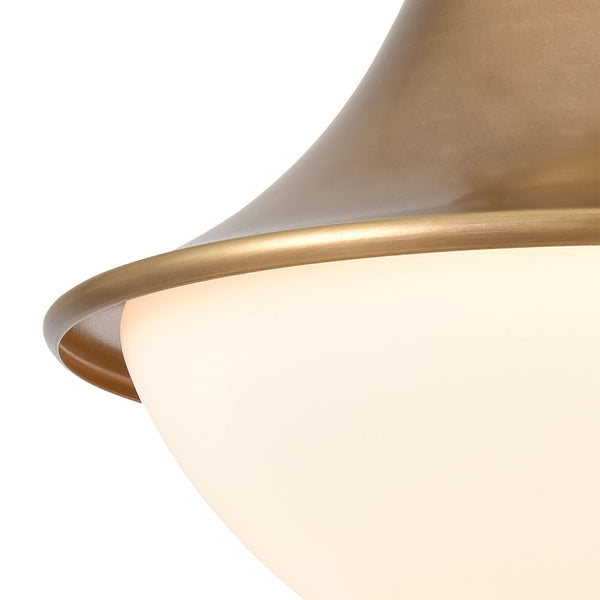 Atlas Matterhorn 1-Light Flush Mount - Modern Warmth with Frosted Glass for Stylish Ambient Lighting Natural 11'' CL12332-BS