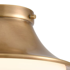 Atlas Matterhorn 1-Light Flush Mount - Modern Warmth with Frosted Glass for Stylish Ambient Lighting Natural 11'' CL12332-BS