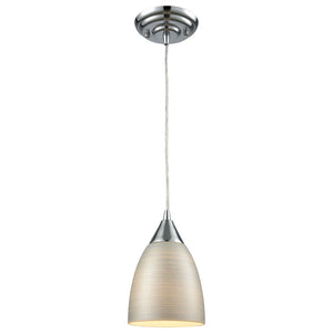 Atlas Merida 6" Wide Mini Pendant Light - Polished Chrome with Opal Glass Shade for Stylish Illumination CL12342-CH