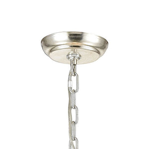 Atlas Modish 6-Light Chandelier – Sculptural Contemporary Design with Silver Leaf Finish for Stunning Illumination Matte White 21'' CL12347-WH