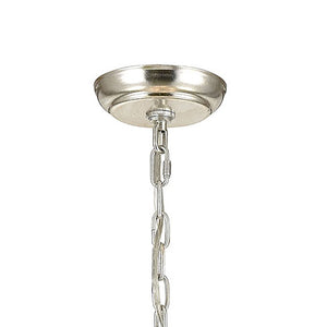 Atlas Modish 6-Light Chandelier – Sculptural Contemporary Design with Silver Leaf Finish for Stunning Illumination Matte White 28'' CL12348-WH