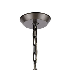 Atlas Naples 8-Light Chandelier - Tropical Elegance with Sculptural Metal Fronds and Crystal Accents Dark Graphite 34'' CL12357-BZ