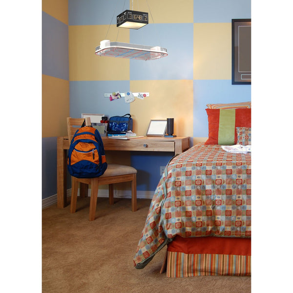 Atlas Novelty 22" Wide 2-Light Linear Chandelier - Whimsical Satin Nickel Design for Playful Spaces CL12364-NK