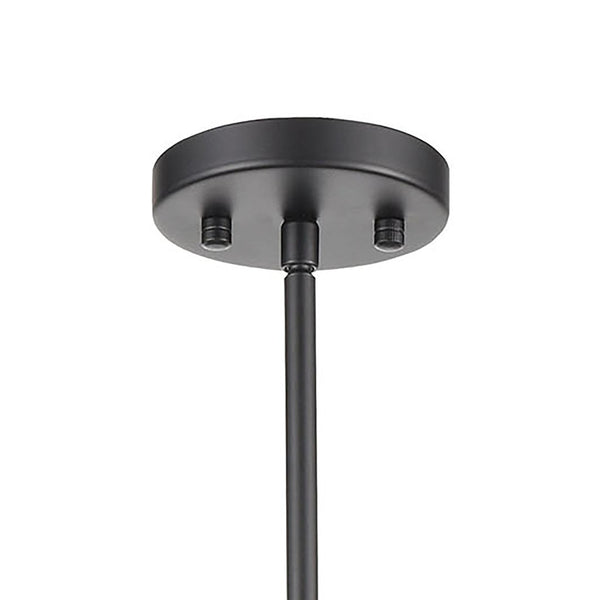 Atlas Oriah 10" Wide Mini Pendant Light - Modern Matte Black with Mercury Glass & Satin Brass Accents CL12366-BK