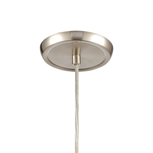 Atlas Planetario 5" Wide Mini Pendant Light - Organic Blue Glass Shade & Satin Nickel Hardware Elegance CL12377-BL2