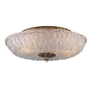 Atlas Providence 15" Wide 2-Light Flush Mount - Artisan-Crafted Antique Silver Leaf for Warm Illumination CL12383-SV