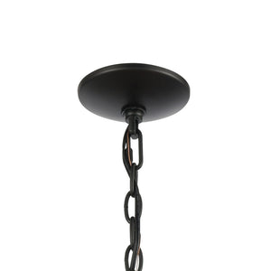 Atlas Ramsey 4-Light Chandelier - Modern Double-Ring Design for Stylish Indoor Illumination and Ambiance Matte Black 24'' CL12389-BK