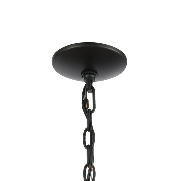 Atlas Ramsey 4-Light Chandelier - Modern Double-Ring Design for Stylish Indoor Illumination and Ambiance Matte Black 24'' CL12389-BK