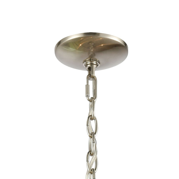 Atlas Ramsey 4-Light Chandelier - Modern Double-Ring Design for Stylish Indoor Illumination and Ambiance Satin Nickel 24'' CL12389-NK