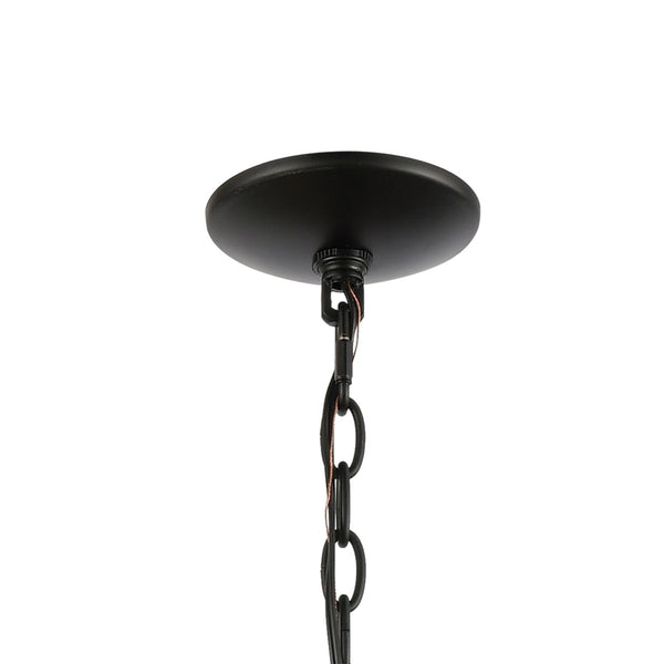 Atlas Ramsey 4-Light Chandelier - Modern Double-Ring Design for Stylish Indoor Illumination and Ambiance Matte Black 34'' CL12390-BK