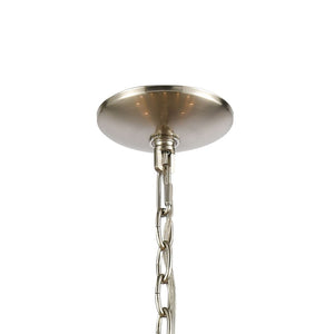 Atlas Ramsey 4-Light Chandelier - Modern Double-Ring Design for Stylish Indoor Illumination and Ambiance Satin Nickel 34'' CL12390-NK