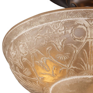 Atlas Restoration 12" Wide 3-Light Semi Flush Mount - Antique Golden Bronze for Timeless Elegance in Any Space CL12397-BZ