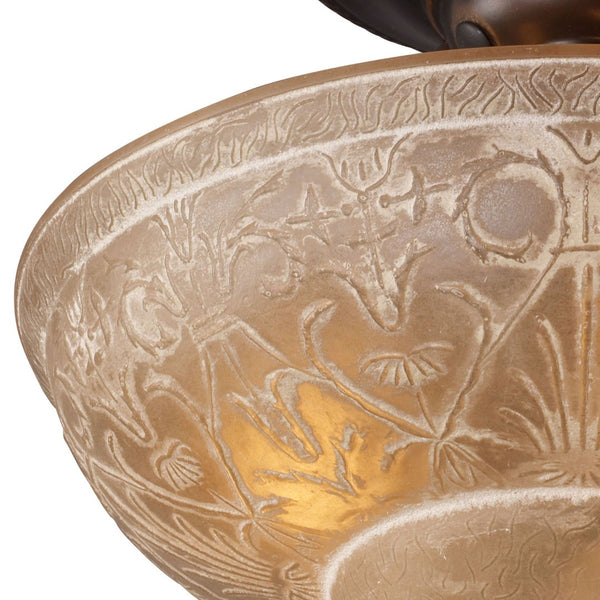 Atlas Restoration 12" Wide 3-Light Semi Flush Mount - Antique Golden Bronze for Timeless Elegance in Any Space CL12397-BZ