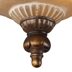 Atlas Restoration 12" Wide 3-Light Semi Flush Mount - Antique Golden Bronze for Timeless Elegance in Any Space CL12397-BZ