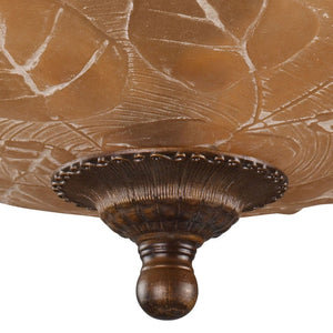 Atlas Restoration 16" Wide Antique Golden Bronze 3-Light Semi Flush Mount – Classic Charm for Any Room CL12401-BZ