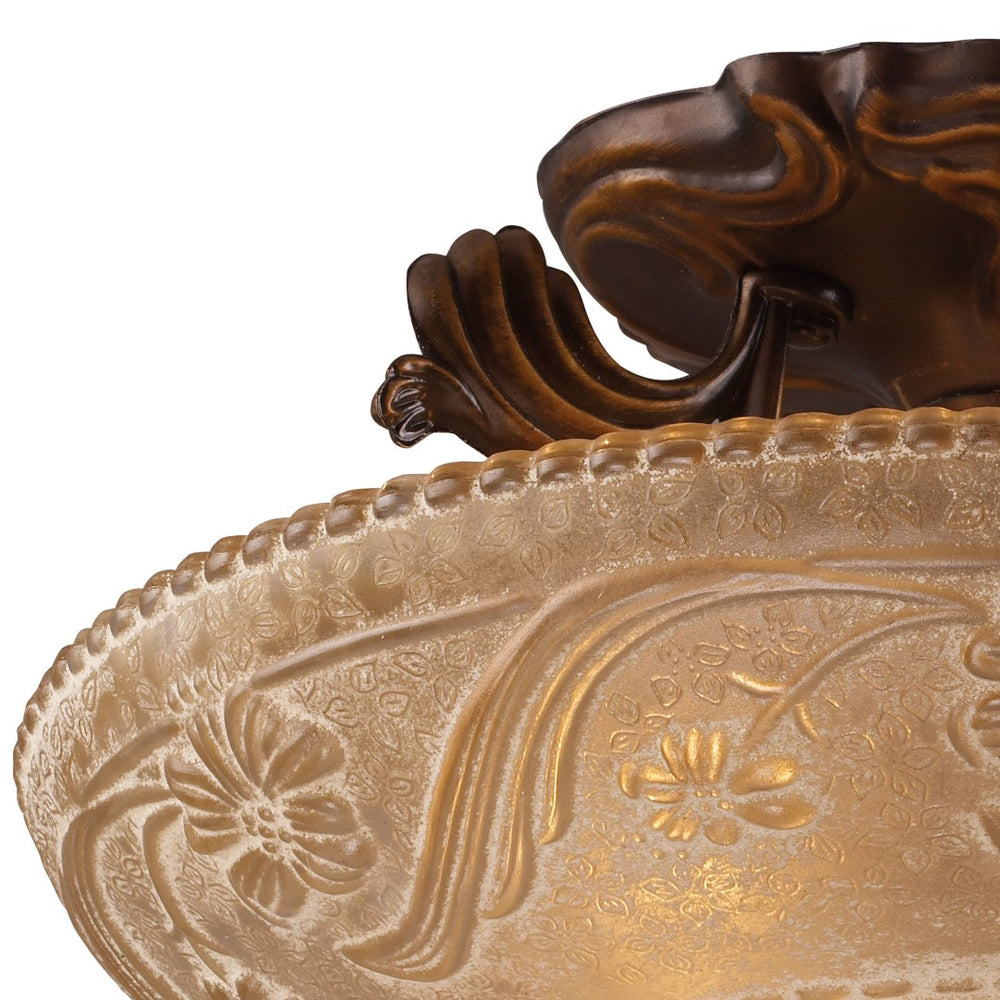 Atlas Restoration 16" Wide 3-Light Semi Flush Mount - Classic Antique Bronze Fixture for Elegant Spaces CL12402-BZ
