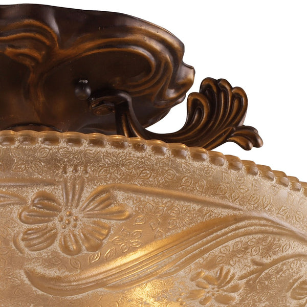 Atlas Restoration 16" Wide 3-Light Semi Flush Mount - Classic Antique Bronze Fixture for Elegant Spaces CL12402-BZ